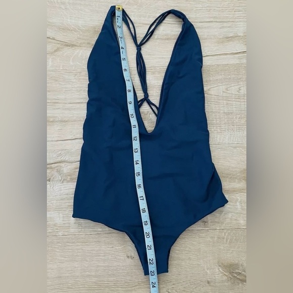 Mikoh blue deep plunge one piece swimsuit size small - Picture 8 of 8